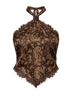 Paisley Satin Lace Sleep Set