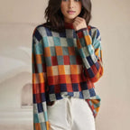 EMMA CHECKED MERINO JUMPER
