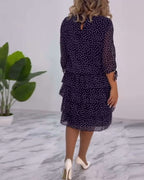 LUNESSA POLKA TIERED DRESS