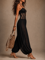 Brielle – Flowing Lace Halter Jumpsuit