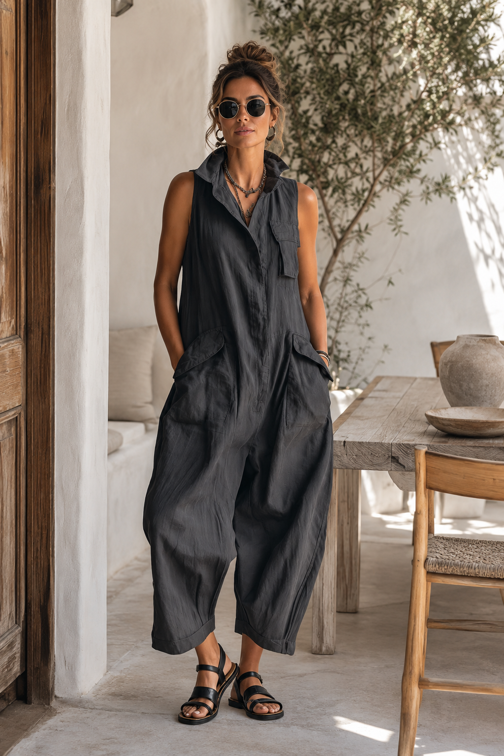 Brooke – Relaxed Sleeveless Jumpsuit