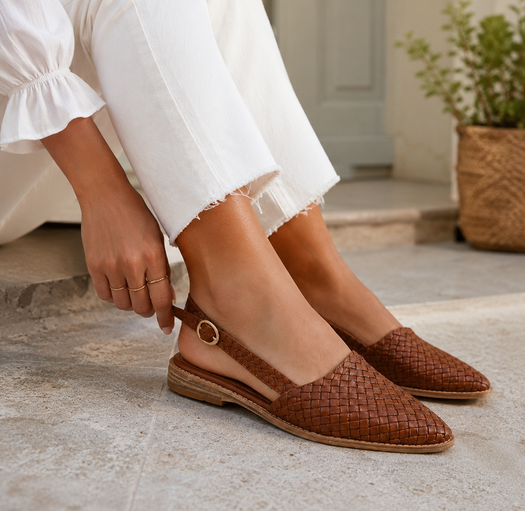 Aurora | Woven Slingback Loafer