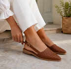 Aurora | Woven Slingback Loafer