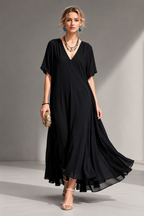 Italian Black Maxi Dress
