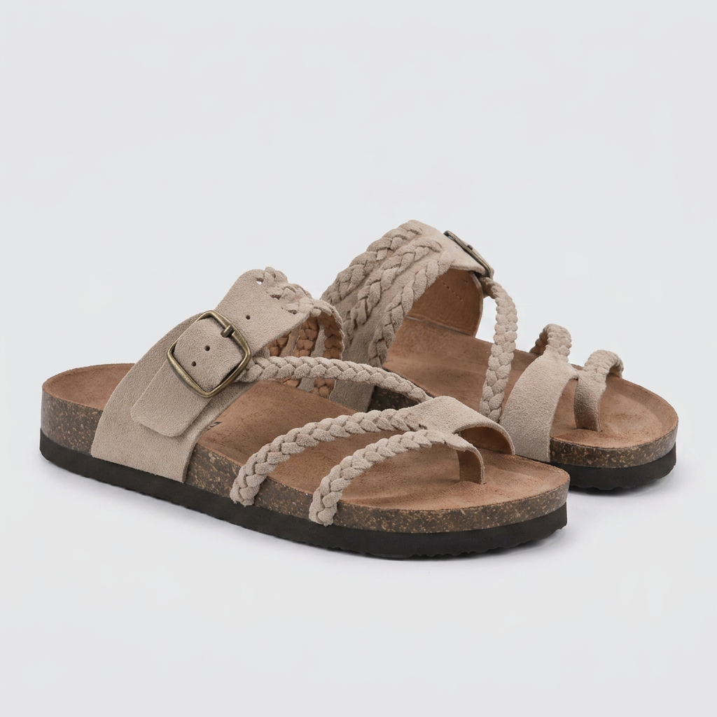 MARLBOROUGH BRAIDED CORK SANDALS