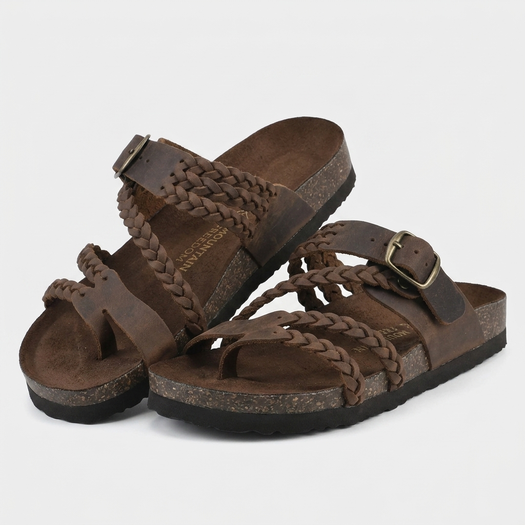 MARLBOROUGH BRAIDED CORK SANDALS