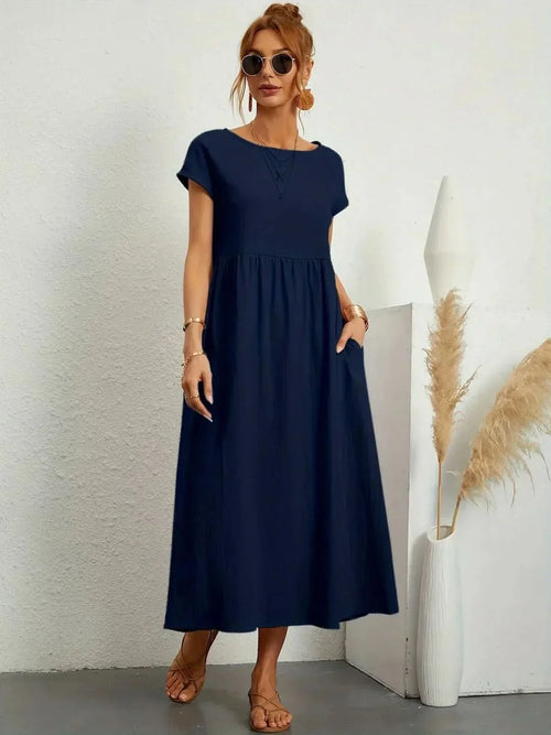 AVA LUXE FLUID MIDI DRESS