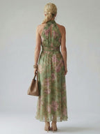 DELILAH HALTER MIDI DRESS