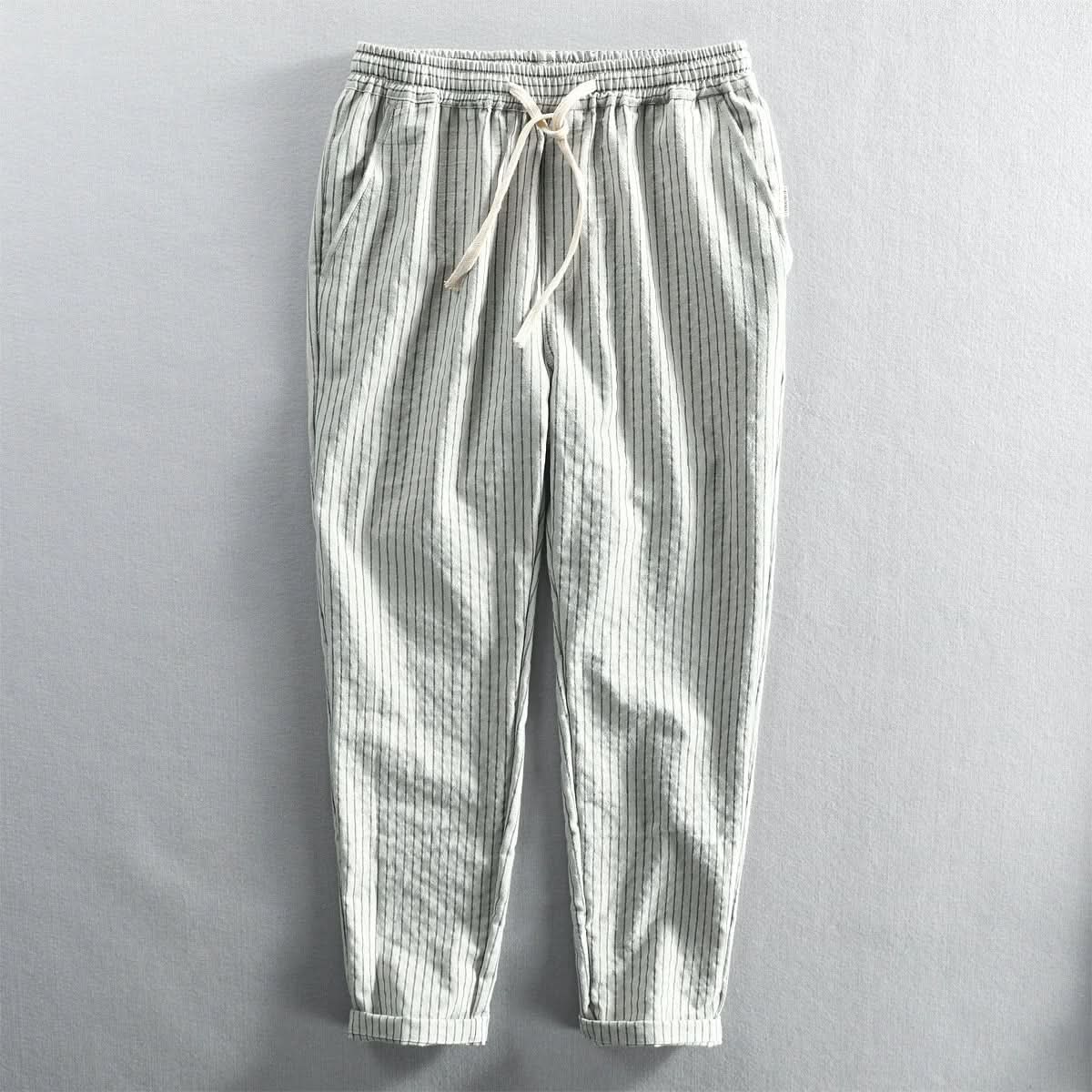 ROCCO STRIPED LINEN PANTS