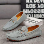 GIANNI PERFORATED LEATHER LOAFERS