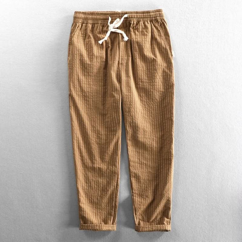 ROCCO STRIPED LINEN PANTS