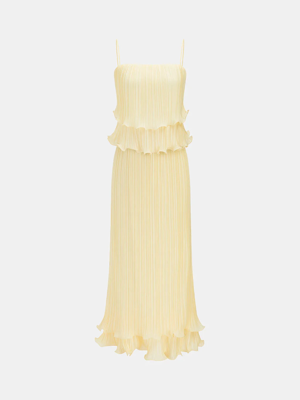 Pleated Layered Ruffle Skirt Set