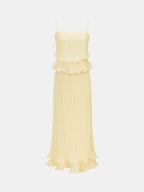 Pleated Layered Ruffle Skirt Set