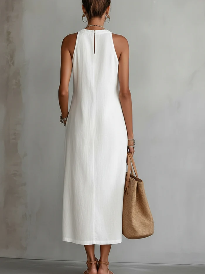 Jimena Midi Dress with Embroidered Details