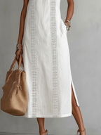 Jimena Midi Dress with Embroidered Details